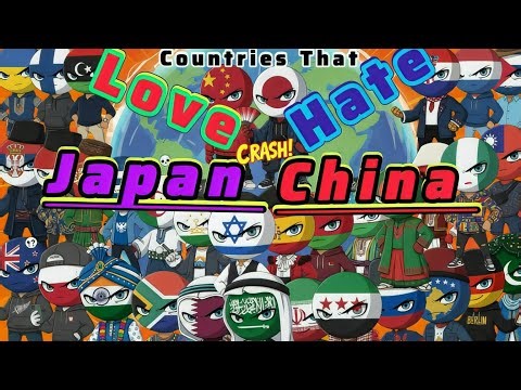 (NEW) Countries That LOVE / HATE Japan 🇯🇵 VS China 🇨🇳 #countryballs #history #mapping #geography