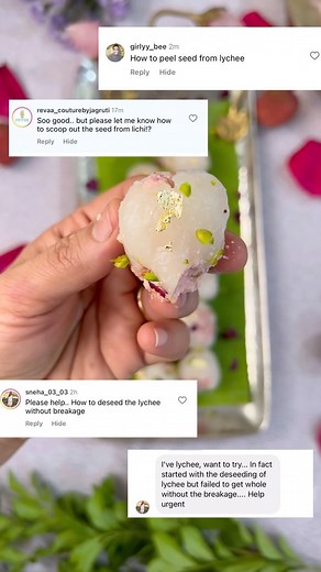 224K views · 108 reactions | Remove Litchi Seeds Easily !! Simply detach the seed from the centre & pull it out #Litchi #Lychee #LycheeSeeds #LitchiReeds | Neha Deepak Shah | Facebook