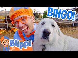 BINGO Song with Blippi | Farm Animals | Pets & Dogs | Children Music | Educational Videos for Kids