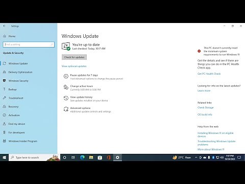 View optional updates Windows 10