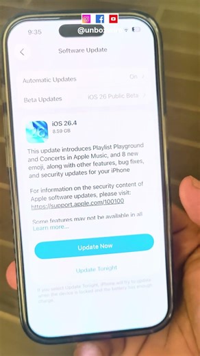 Apple iphone ios 26.4 stable version update available #apple #tech #iphone #shorts #reels #ios26