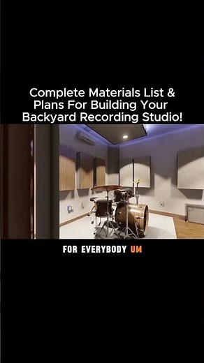 Complete Materials List & Plans For Building Your Backyard Recording Studio!