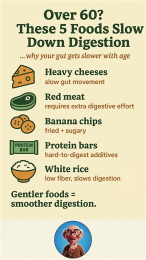 5 Foods That Slow Digestion & Cause Bloating #healthyfood #healthyeating #over60
