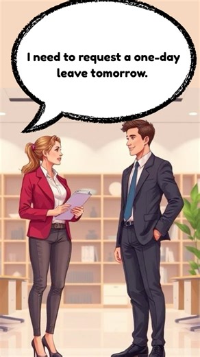 Asking Boss for a Leave 📆| Simple English Conversation with Emotions #learnenglish #dailyenglish