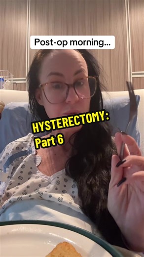 Part 6 | First morning after surgery and I’m proud to announce… I passed gas. Anyone who’s had any type of abdominal surgery knows that’s basically graduating with honors. Also I finally got COFFEE instead of hot water so honestly I’m thriving. Breakfast tasted like victory 😂 #womenshealth #postop #hysterectomy #healingjourney