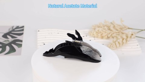 Whale Hair Clips, Animal Acetate Claw Clips, Big Jaw Barrettes for Hair, Hair Accessories for Women and Girls (Blue)