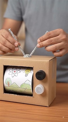 I Made a Cool Science Model Using Cardboard 🤯📦 #shorts