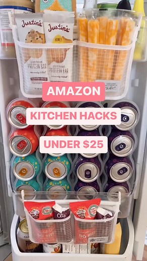 Create MORE space in your fridge with these door organizers & acrylic bins that have wheels to easily reach the back of your fridge! AND this jar keeps your favorite pickles or olives fresh without getting your fingers messy 👏🏻! ✨ ✨ Also, huge shout out to @jesshutchensfit for sharing yummy, healthy snacks to stock my fridge up with 👏🏻! I’m obsessed with her IG! ✨ ✨ #amazonfinds #amazonfinds2022 #founditonamazon #amazonhome #amazonhomefinds #amazonkitchen #amazonkitchenfinds #amazongadgets #