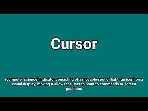 'Cursor' Meaning and Pronunciation