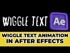 🎬 How to Make Wiggle Text Animation in After Effects | Easy Tutorial No Plugins