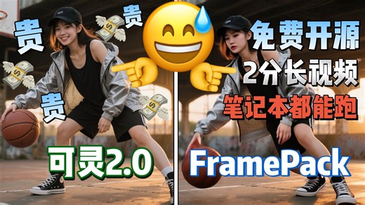 别只吹“免费长视频”！FramePack真实效果如何？优缺点一次看清！