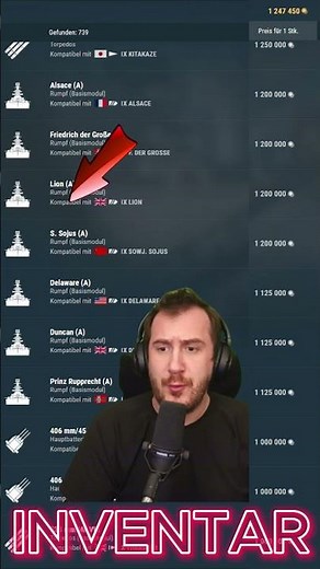 Das Inventar in World of Warships *WICHTIG* ⚓️ in World of Warships 🚢 #shorts #worldofwarships