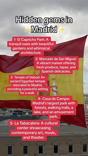 Hidden gems in madrid🥰🇪🇸 #Itineraries #Madrid #spain🇪🇸 #thingstodo #visitmadrid #madridtravel #travelguide #madridcity #madridtiktok