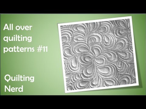 All over quilting patterns #11 – free class in FMQ – tear drop shape aka paisley