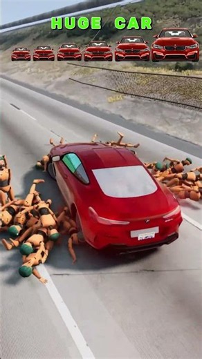 😱 “Big & Small BMW Cars vs 50 Dummies!”