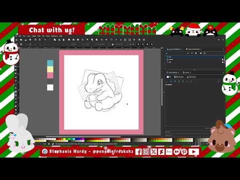 Totodile Playing the Switch 2! - Live Art Stream in Inkscape!
