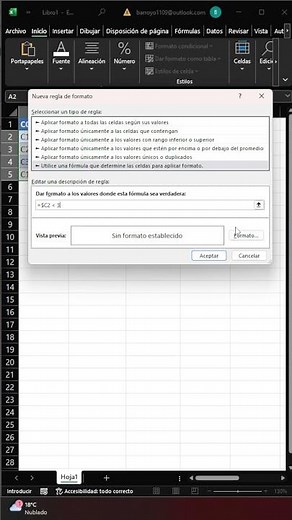 Formatos condicionales en EXCEL #excel #formatos #windows #formatocondicional