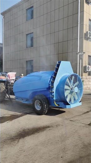 tractor trailer type PTO shaft drive air blast sprayer work video #sprayer