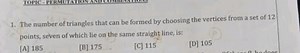 The number of triangles that can be formed by choosing the vert... | Filo
