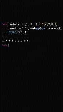 Python Tips: Convert a List of Numbers to String Fast