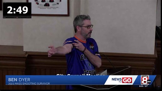 "Don't look away," Lewiston shooting survivor confronts city council