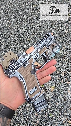 cel Shading Gen 5 Glock 19 customized by Firing Squad Firearms. Steiner mps cerakote stippling