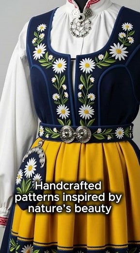 Norway's Stunning Bunad: Traditional Dress Beauty in 60 Seconds! ✨#Norway Odyssey #dress
