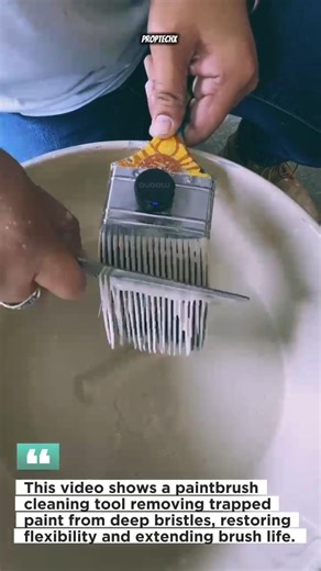 Brush Cleaner Tool Restores Paint Brushes Fast #DIY #Painting #Tools