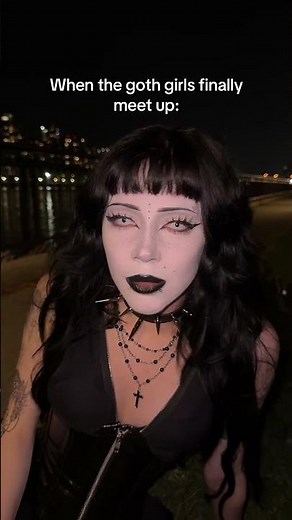 When the Goth Girls get Together🖤 #goth #gothgirl #relatable #tradgoth #tradgothmakeup #skit