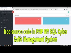 free source code in PHP MY SQL Cyber Caffe Management System