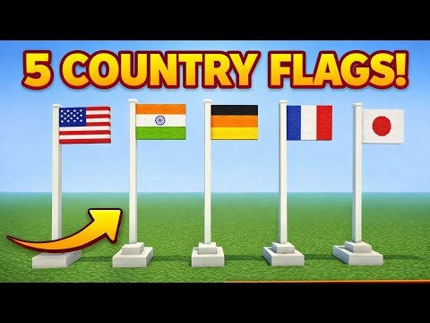 I Built 5 Country Flags in Minecraft! 🌍🔥 | Flag Build Challenge l # techno gamerz minecraft