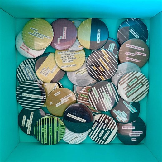 Blackout Poetry Pinback Buttons (2.25 In) - Etsy