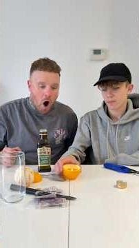 Kid turns an orange into a candle 🤯