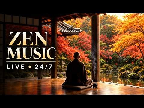 🔴 LIVE Japanese Zen Music 🌸 Relaxing Instrumentals for Meditation, Focus & Peace