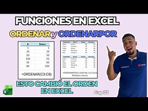 Cómo Usar las Funciones ORDENAR y ORDENARPOR en Excel | Ordena Datos en segundo Cap 33 #sepamosexcel