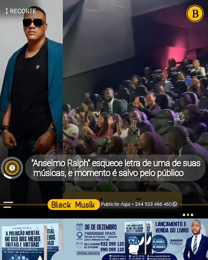 19K views · 921 reactions | Venha ver, "Anselmo Ralph" esquece letra de uma de suas músicas, e momento é salvo pelo público.  ️ Internet | Bleck Musik | Facebook