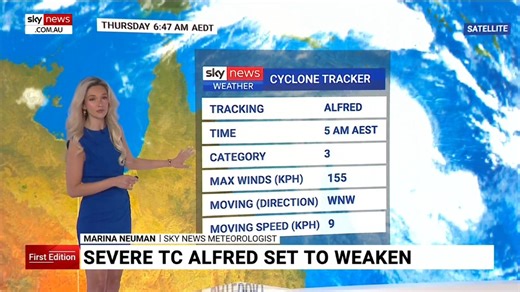 Analysis: Tropical Cyclone Alfred continues tracking south