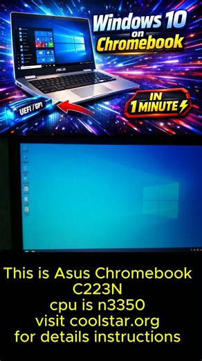 install windows on chromebook #chromebook #asus #chromebookwindows #windows10
