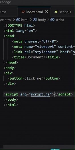 How to Add JavaScript to HTML | Beginner Tutorial #vscode #css #programming #javascript