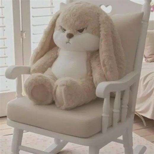Grumpy Bunny Plush Toy – Soft Cotton Stuffed Rabbit - Etsy