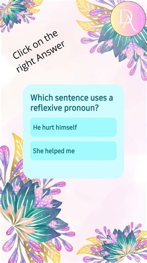 Read description for more info #FunQuiz#EnglishQuiz#DaAcademy309#TypesOfPronouns#ReflexivePronouns