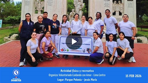 Actividad: Sesión de Cardio dance al ritmo de merengue  Lugar: Parque Polonia - Jesús María  Organiza: Voluntariado Cuidando con Amor - Lima Centro  Fecha: Domingo 15 de febrero  Voluntarios: 💠 Lic.… | Liga Peruana de Diabetes