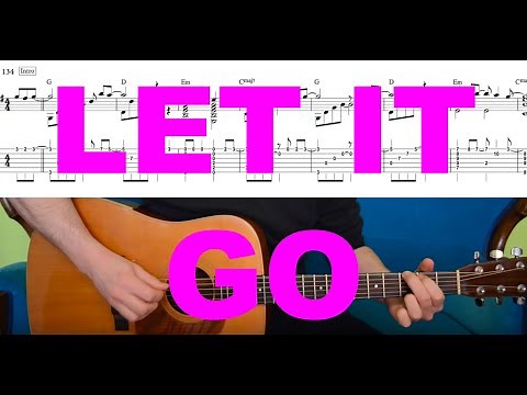 LET IT GO (Frozen) - Tutorial for acoustic guitar