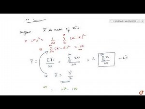 The variance of 20 observations is 5. If each observation is multiplied by 2, find the new varia...