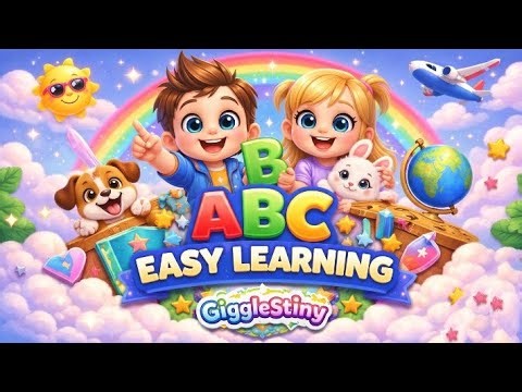 ABC Song Slow Version for Kids | Learn ABC in the Sky 🌈 | Milo & Luna Nursery Rhymes
