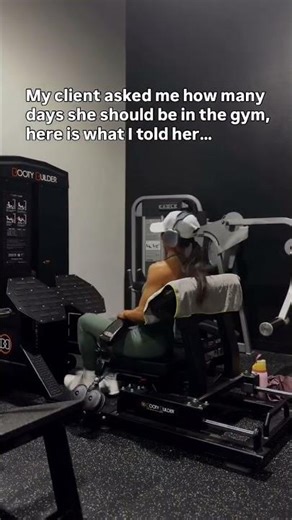 How many days should you be in the gym?