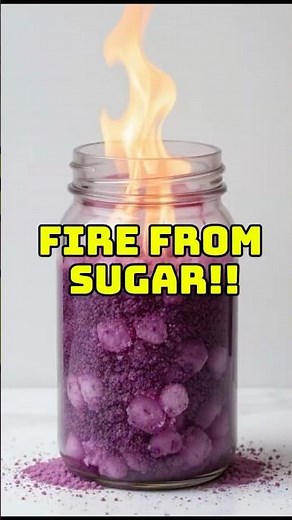 Making fire with sugar and potassium permanganate #chemistry