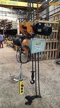 1 Ton Chain Hoist with Electric Trolley | 4 Mtr Lift | Power Tech Motor | Arihant Brake