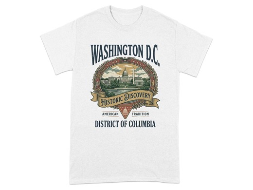 Washington D.C. Historic Discovery T-shirt, American Tradition Capitol Monument Tee - Etsy