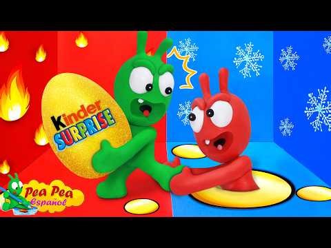 Las Aventuras de Pea Pea en la Habitación Misteriosa Caliente vs Fría - Dibujos Animados para Niños
